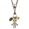 Accesorios de Venta Caliente Transfronterizos Collar Colgante de Robot Retro Europeo y Americano con Manos y Pies Móviles