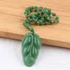 Colgante de Jade Verde Esmeralda Natural de Birmania Imitación Punto Turístico Caliente Empuje Drenaje Dinero Pixiu Guanyin Colgante Cadena de Suéter