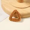 Accesorios de Joyería DIY de Ratán Hechos a Mano Vietnamitas Estilo Festivo Geométricos Exagerados Redondos Material de Aretes Tejidos de Bambú Rattan