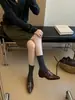 Mocasines Retro de Punta Cuadrada para Mujer 2026 Otoño Nuevo Estilo Temperamento Slip-Ons Planos Estilo Old Money