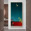 Nuevo arte mural arquitectónico floral y de pájaros estilo chino, pintura decorativa de tendencia nacional, pintura colgante clásica roja china Ming y Qing para pasillo de entrada
