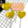 Enfeite de bolo plug-in enfeite de aniversário dourado plug-in estrela de cinco pontas feliz LOVE LOVE enfeite de sobremesa
