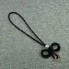 Corda Redonda de Poliéster 1.2mm Padrão Tecido à Mão Cordão Pingente para Boneco Brinquedo Tamanho Pequeno Pingente de Acrílico Cordão diy