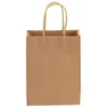 Bolsa de mano de papel kraft color caramelo bolsa de papel bolsa para envolver regalos de Navidad bolsa grande y mediana para llevar a domicilio bolsa de papel kraft al por mayor