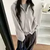 Diseño Estilo Coreano Sentido del Diseño Cárdigan con Capucha Tejido Waffle Top para Mujer Primavera 2026 Nueva Moda Versátil Sudadera Chaqueta Tendencia