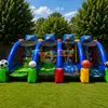 Trampolim Inflável de Exterior Playground Infantil Castelo de Festa Castelo Pula-Pula Portátil Playground Divertido Jogo de Futebol