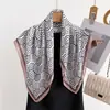 Bufanda de Seda Estampado de Líneas Simples Bufanda Cuadrada Chal de Alta Calidad Bufanda Pequeña Cuadrada Versátil para el Cuello Bufanda para Mujer