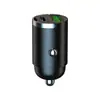 Cargador de Coche con Pantalla Digital Mini 100W Carga Súper Rápida Doble USB Cargador de Mechero de Coche Carga Rápida