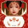 Pegatinas Faciales Brillantes de Año Nuevo Transfronterizas Pegatinas de Tatuaje Coloridas de Dibujos Animados Pegatinas de Pintura Facial de Maquillaje Atmosférico Impermeables de Larga Duración