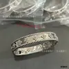 Novo Modelo Pulseira Caleidoscópio Estreita Banhada a Ouro Branco 18K Ouro Rosa, Versão Larga com Pedras e Cravação Completa de Diamantes, Pulseira Cravejada de Diamantes Trevo de Quatro Folhas