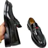 Zapatos de Piel de Lujo para Hombre Mocasines Charol Piel de Vaca Lisa Sin Cordones Zapatos Casuales de Negocios Zapatos de Vestir Punta Redonda