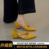 Moda Estilo Coreano Hebilla de Moda Correa Única de Moda 2026 Verano Otoño Tacón Grueso Temperamento Femenino Hueco Simple Versátil Zapatos Adelgazantes
