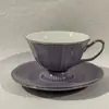Conjunto de Xícara e Pires de Cerâmica para Café Octogonal High-End Adereços de Foto para Loja de Chá da Tarde Decoração