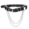 Acessórios Populares Europeus e Americanos Mais Vendidos, Gargantilha de Couro Punk Rock Exagerada para Mulheres, Gargantilha Bondage Tendência da Moda Personalizada