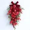 Coronas Decorativas Navideñas Transfronterizas, Adornos Colgantes, Coronas Navideñas Tipo Lágrima, Montaje de Escenas, Accesorios para Decoración de Ventanas y Jardines