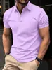 Nova Camisa Polo de Verão Fabricante Transfronteiriço Impressão Digital 3D Cor Sólida Casual Masculina Botão Gola Manga Curta 2026