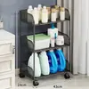 Estantería de baño de pie multicapa para champú y gel de ducha, estante organizador para el hueco del inodoro
