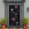 Tecido de Fundo Novo Transfronteiriço Capa de Porta Decoração de Halloween Atmosfera de Feriado de Alta Qualidade Layout de Cena Pano para Pendurar Personalização