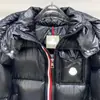 Chamarra de plumón Mengjia Maya con cinta de rayas de colores, de alta gama, para el frío del invierno, cálida, unisex, para pareja, cortavientos, marca de moda