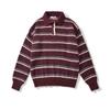 Suéter de Punto Rayado con Cuello para Chicas Atrevidas, Tops Casuales Holgados, Moda Nueva para Otoño e Invierno, Suéter de Punto Versátil