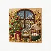 Conjunto de Pintura com Pedras de Natal Transfronteiriço com Pérolas para Decoração de Cena Doméstica Conjunto Artesanal DIY de Pintura com Pérolas