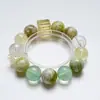 [Quan Ying Flotante] Pulsera de Cristal de Limón Natural para Mujer Fácil de Combinar Pulsera de Esmeralda Verde Cristal Blanco Venta al por Mayor