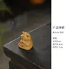 Adorno de arcilla púrpura y arcilla amarilla para la buena fortuna, quemador de incienso de diseño lindo, decoración creativa para mesa de té, mascota de té, decoración de mesa de té