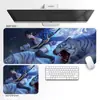 Tapete de Mesa de Alta Definição de Menina Coreana de Cabelos Curtos Suave, Vários Tamanhos Antiderrapante de Borracha Grande Tapete de Teclado e Mouse de Anime