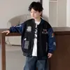 Chaqueta de béisbol para niños, ropa urbana de otoño para niños, nueva colección primavera y otoño 2026, prendas de abrigo modernas y elegantes para niños mayores
