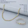 Moda transfronteriza nuevo collar de clip de papel de acero inoxidable bañado en oro para mujer cadena hecha a mano de acero inoxidable de 3/4/8 mm
