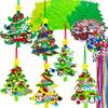 Kit de Artesanato de Natal da Amazon DIY Enfeites de Guirlanda de Natal Arte Decorativa Terno Folhas de Azevinho Papai Noel