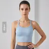 Chaleco Weiman de Yoga y Fitness con Tirantes Acanalados, Diseño de Espalda Cruzada, Almohadillas en el Pecho, Ropa Deportiva a Prueba de Impactos para Correr para Mujer