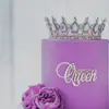Decoración Lateral para Pastel de Acrílico Estilo Ins Transfronterizo Feliz Cumpleaños Reina Decoración de Pastel Feliz Cumpleaños Reina