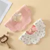 Babeiro de algodão coreano espesso e absorvente, feito de gaze de algodão puro, adequado para bebês e crianças pequenas, com design de pétala giratório, uso dupla face
