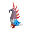 Artesanías de Esmalte de Colores Loro Lindo Gallo Pequeño Gallina Pequeña Dibujos Animados Adornos de Cristal Sala de Estar Hogar Decoración Suave Péndulo