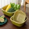 Juego de 6 Piezas de Lavabo para Verduras, Colador, Frutero, Cesta de Frutas para el Hogar en la Cocina, Cesta para Lavar Verduras de Mesa de Café en la Sala de Estar, Bandeja de Frutas, Plato para Frutas