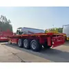 Exportación de Fábrica Remolque Plataforma Semi-remolque 13m Remolque Plataforma para Contenedores 20 pies 40 pies Plataforma para Contenedores