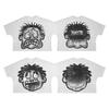 Camiseta Oversize de Manga Corta Estampado Plano de Personaje de Dibujos Animados Gótico Harajuku para Hombres y Mujeres, Top de Algodón Puro Hip-Hop Venta al por Mayor