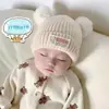 Chapéu de bebê outono e inverno super fofo infantil chapéu de pelúcia quente menino menina chapéu de tricô à prova de vento para criança chapéu gorro moda