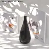 Vaso Minimalista Nórdico Criativo de Cerâmica Preta para Flores Secas Decoração de Arranjo de Flores para Mesa de Casa Sala de Estar Recipiente Hidropônico para Flores