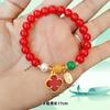 Barraca de ponto cênico vendendo joias feitas à mão com miçangas imitação de jade contas de barril pulseira de vidro atacado masculino e feminino este ano pulseira