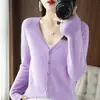 Cárdigan Delgado Holgado Talla Grande para Mujer Cuello en V Versátil Tejido Prendas de Abrigo Primavera y Verano Tejido de Punto Manga Larga Casual Nuevo Estilo