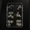 Acessórios Metálicos para Nail Art de Flocos de Neve Dourado Prata Mini Flocos de Neve de Natal Base Curva Japonesa Liga de Alumínio Decorações de Unhas