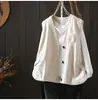 Chaleco de Mujer 2026 Otoño Nuevo Estilo Algodón Lino Capas, Chaleco sin Mangas de Cuello en V Extremadamente Elegante
