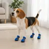 Novos sapatos para animais de estimação transfronteiriços, sapatos antiderrapantes para cães com Velcro para evitar lambidas e proteger as patas, sapatos de malha para cães para uso externo