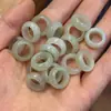 Jade Hetian Material Qinghai Anillo para Correr Diámetro Interior 10mm Anillo Cocinar Anillo para Correr Anillo Donut Agujero Donut Venta al por Mayor