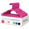 (Frete grátis) Cabide de plástico seco e úmido Cabide de secagem sem costura com entalhe Cabide de plástico antiderrapante Acabamento de armazenamento ultrafino