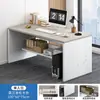 Mesa de Escritório para Casa com Fechadura Mesa de Computador Mesa de Trabalho Minimalista com Gavetas Escrivaninha Mesa para Funcionários e Conjunto de Cadeira