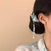 Grampo de Cabelo Flor Laço Atmosférico e Etéreo, Requintado e de Alto Valor, Perfeito para Fotografia de Viagem, Moderno e Sofisticado, Acessório de Cabelo Versátil