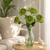 Crisântemo artificial de fênix de haste única moderno minimalista planta verde de escritório decoração de feriado ornamento de exibição para casa cenário para fotografia